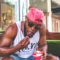 Men eating ice-cream