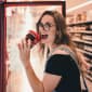 Woman eating ice-cream